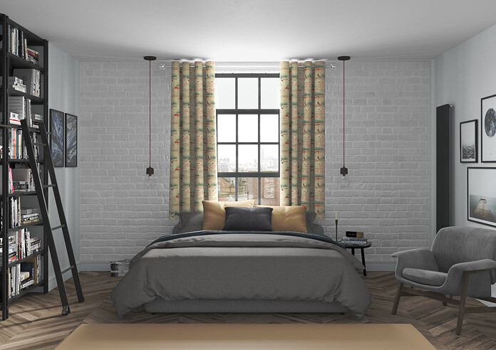 Flamingos, Sand - Made to Measure Curtains - Image 5